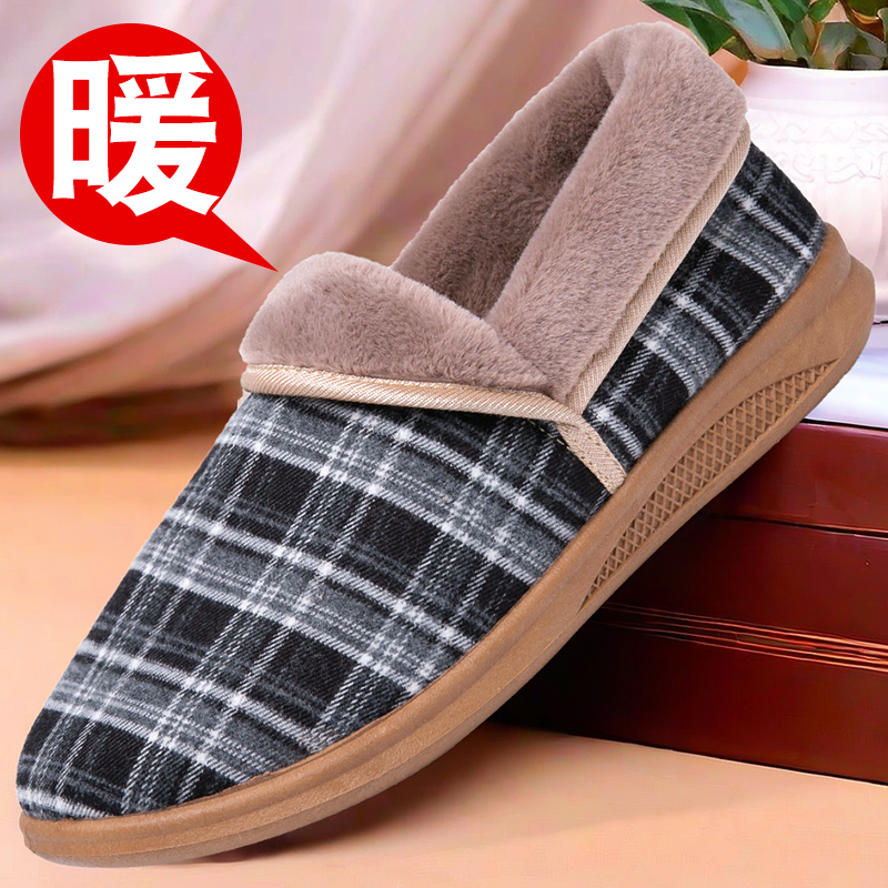 老北京布鞋女秋冬包头款毛毛拖