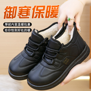 防水雪地靴女冬季新款加绒加厚保暖棉鞋防滑软底中老年人妈妈短靴
