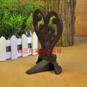 铸铁心形门挡门顶铁艺门阻门创意门挡门楔子门塞家居门塞包邮