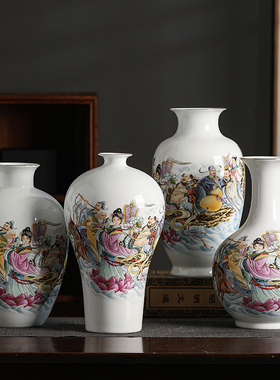 帛画陶瓷花瓶明清仿古客厅