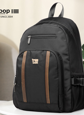 Troop双肩包男休闲大容量帆布牛津电脑包男士旅行包书包女潮背包