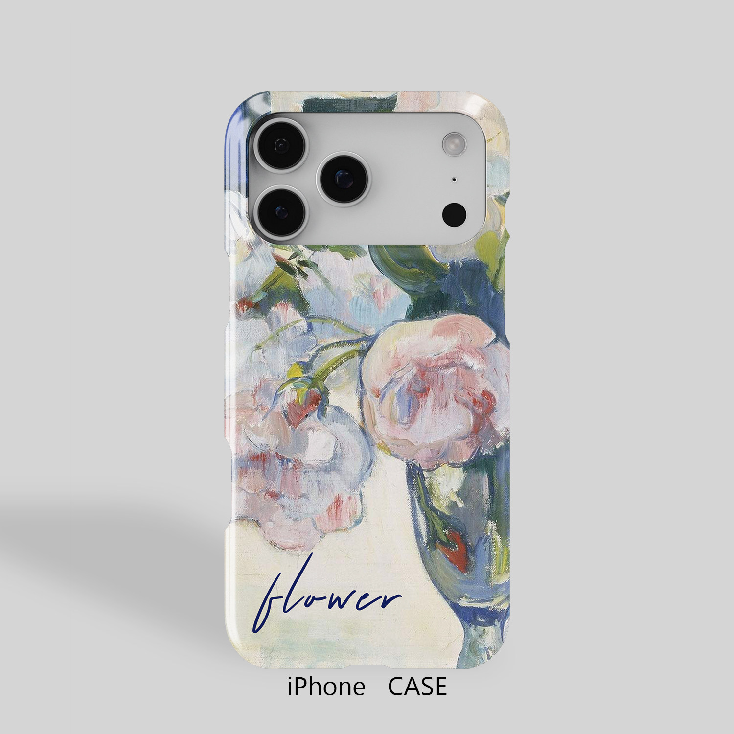 梵高粉紫花朵适用于iPhone17Promax轻薄16适用于15苹果14手机壳13不掉色12环保硬壳散热11半包保护壳