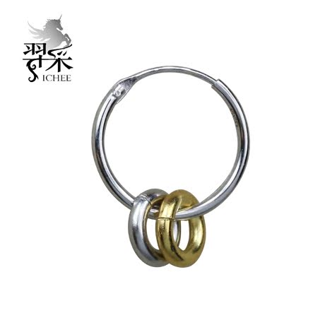 韩版双环男士耳饰品时尚街头