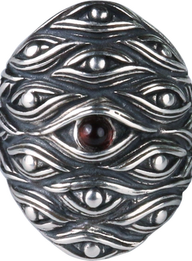 羿采925银万鬼之眼食指戒指