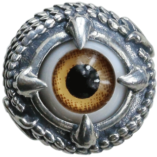 羿采霸气单只男士女生朋克925银饰品龙爪眼球银耳钉夜店配饰耳丁