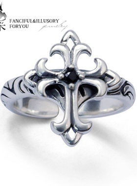 复古十字架戒指女轻奢高级感