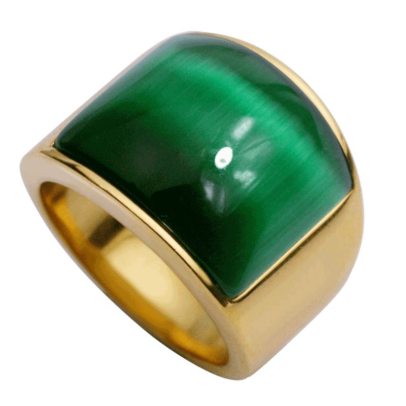 羿采时尚男士戒指霸气首饰品宝石