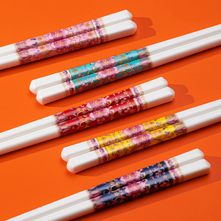 景德镇陶瓷筷子珐琅彩正品家用一级优质高端高档瓷筷健康专人专筷