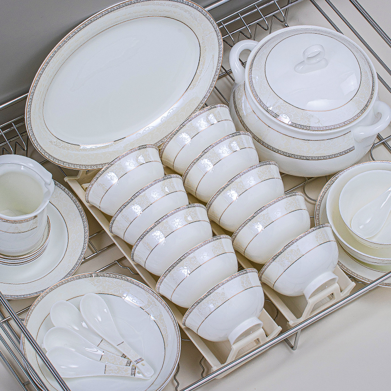 2025新款骨瓷餐具套装欧式风