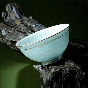 翡翠玲珑景德镇碗家用2026新款高颜值青瓷玲珑餐具中式DIY组合