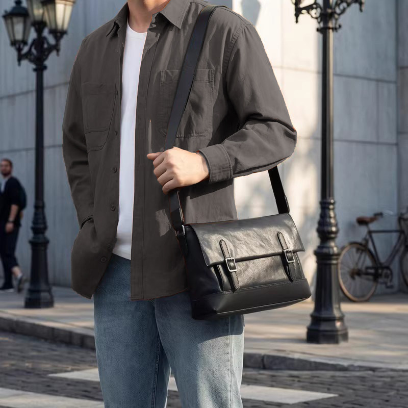 真皮男士包休闲单肩包植鞣皮大容量头层牛皮邮差包简约翻盖斜挎包,箱包皮具/热销女包/男包,男士包袋,淘宝优惠券,粉丝福利购,淘宝优惠卷