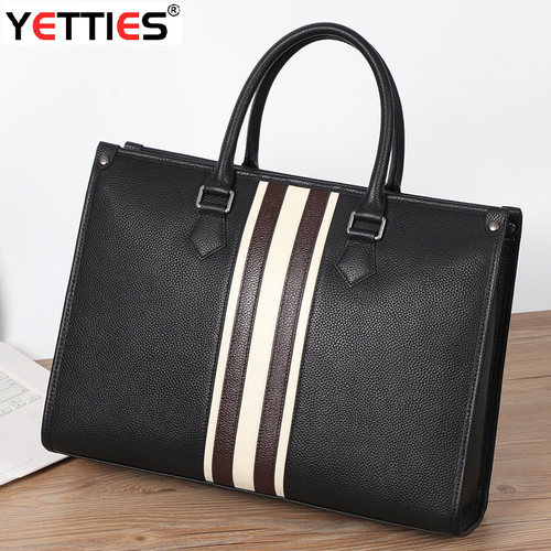 雅特仕撞色手提包大容量男包