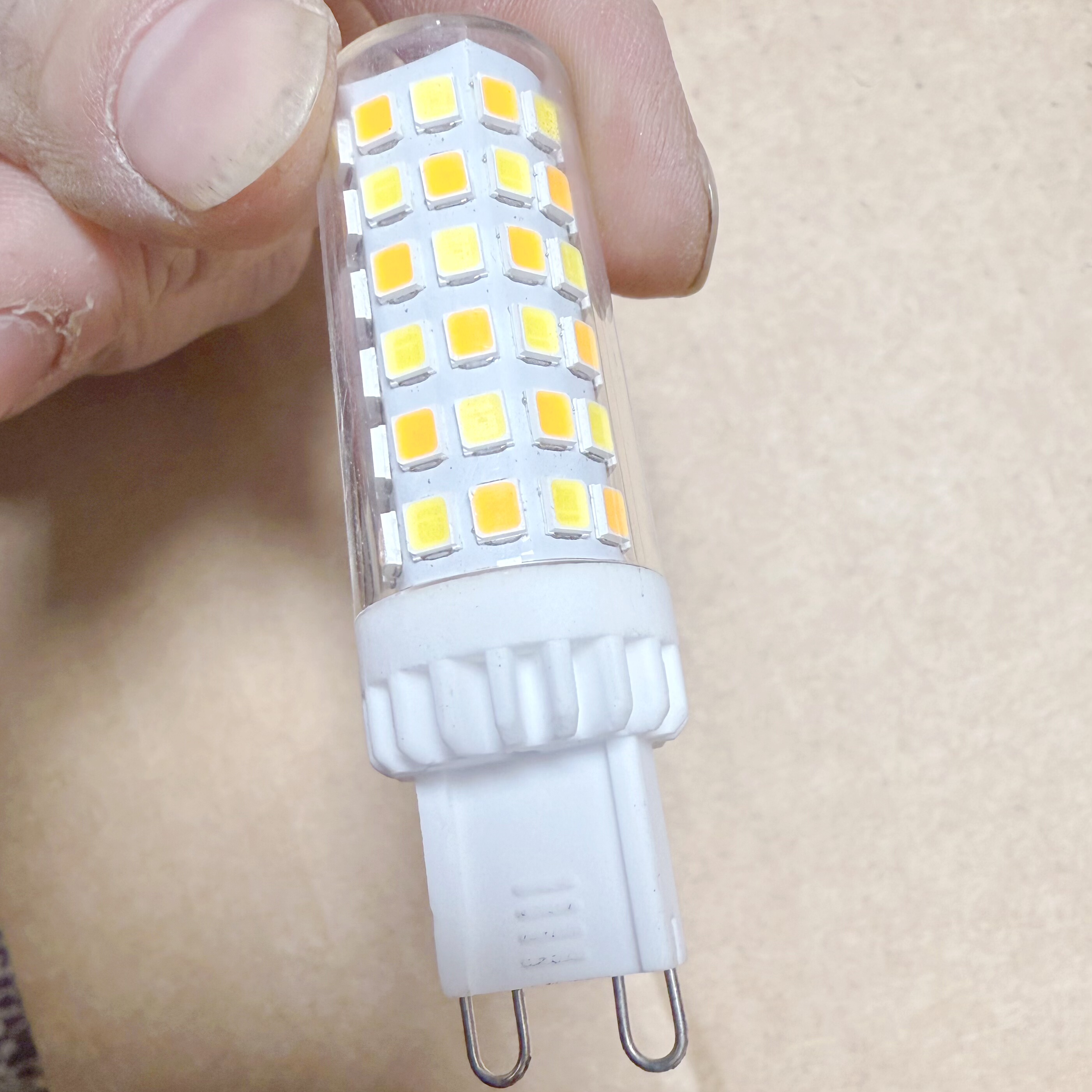 G9灯泡220V插脚7Wled灯珠高亮光源卤素灯珠陶瓷小玉米灯三色变光