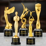 Crystal Trophy Metal Monthly Indianced Love Angel Ежегодную медаль конференции медаль творческий Оскар Маленький Золотой Творческий