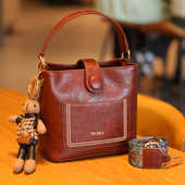 手提水桶包女斜挎单肩百搭女包 女士包包2026新款 MUEKA 茉妮卡