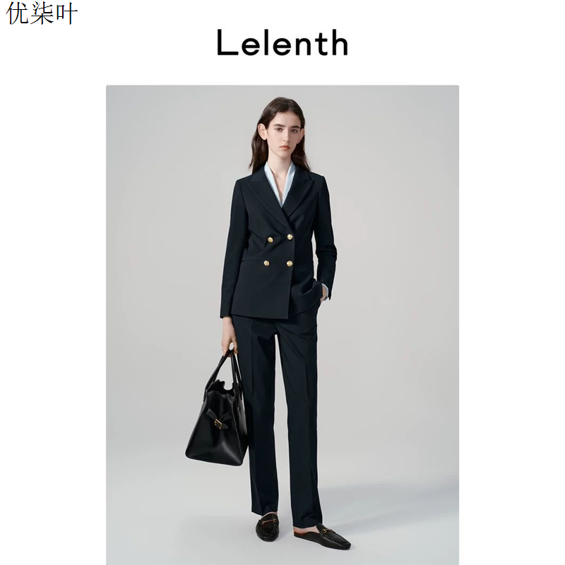 藏青色职业西装套装女士大学生公考面试正装通勤西服外套