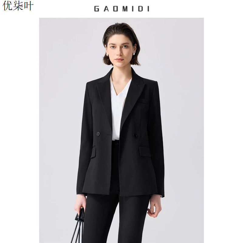 黑色西装外套女士职业正装面试通勤职场高级感气质西服套装小个子