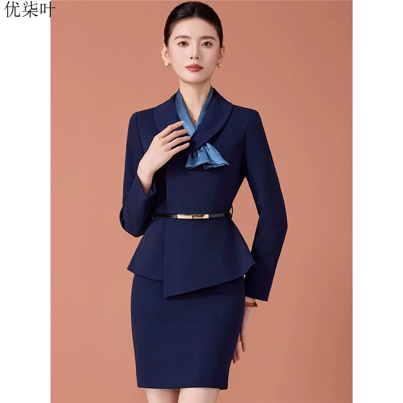 西装套装女2025秋冬新款商务通勤职业正装酒店前台工作服西服外套