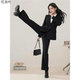 修身 大学生面试正装 女春秋高级感气质黑色职业装 套装 西服外套 西装