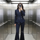 气质女神范职业装 女粉色西装 艺考生主持工作服 职业套装 时尚