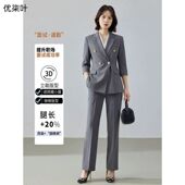 套装 时尚 女春季 高级感小个子职业装 穿搭通勤西服外套 2026新款 西装