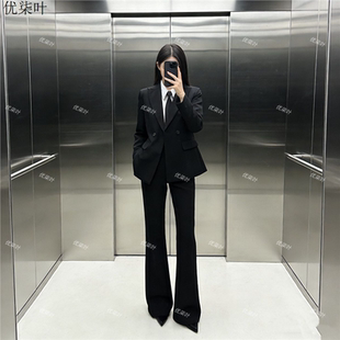 黑色西装套装女春秋新款西服外套小个子大学生面试职业正装
