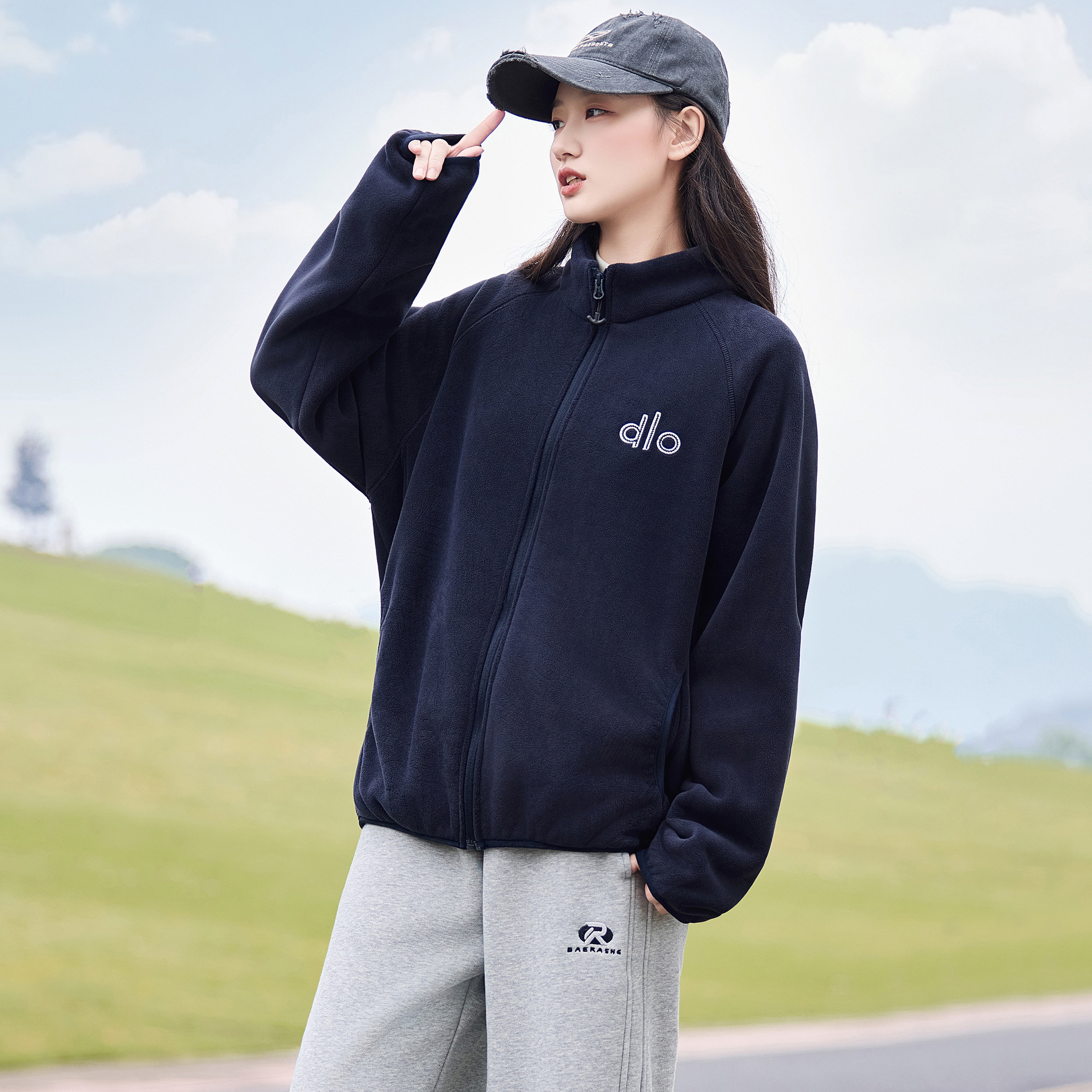 学生卫衣绒衫套装摇粒绒外套少女初中颗粒绒上衣抓绒校服内搭卫衣