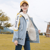 新款 学生风衣女森系中长款 高中生秋季 韩版 加厚 初中生外套少女秋装