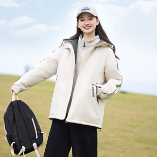 中学生2025新款加绒外套少女棉衣黑色短款小个子加厚保暖棉服冬季