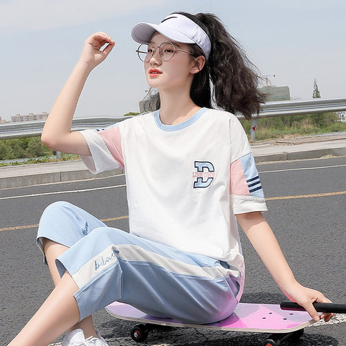 66339套装学生学院风两件套