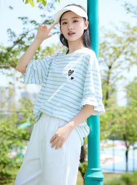 初中生少女短袖T恤夏季新款