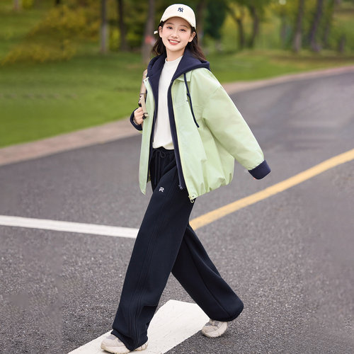 初中生棉衣外套秋装套装棉袄棉服