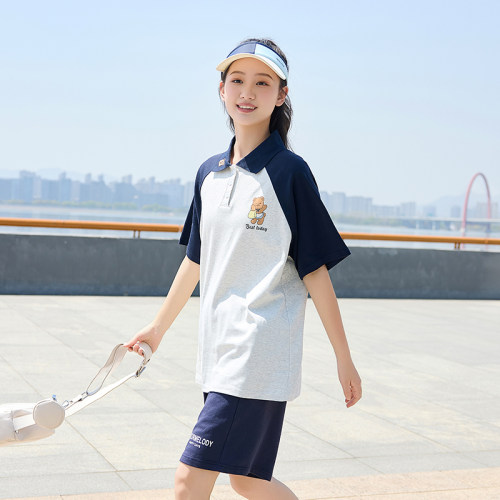 时尚休闲运动套装女polo衫T恤