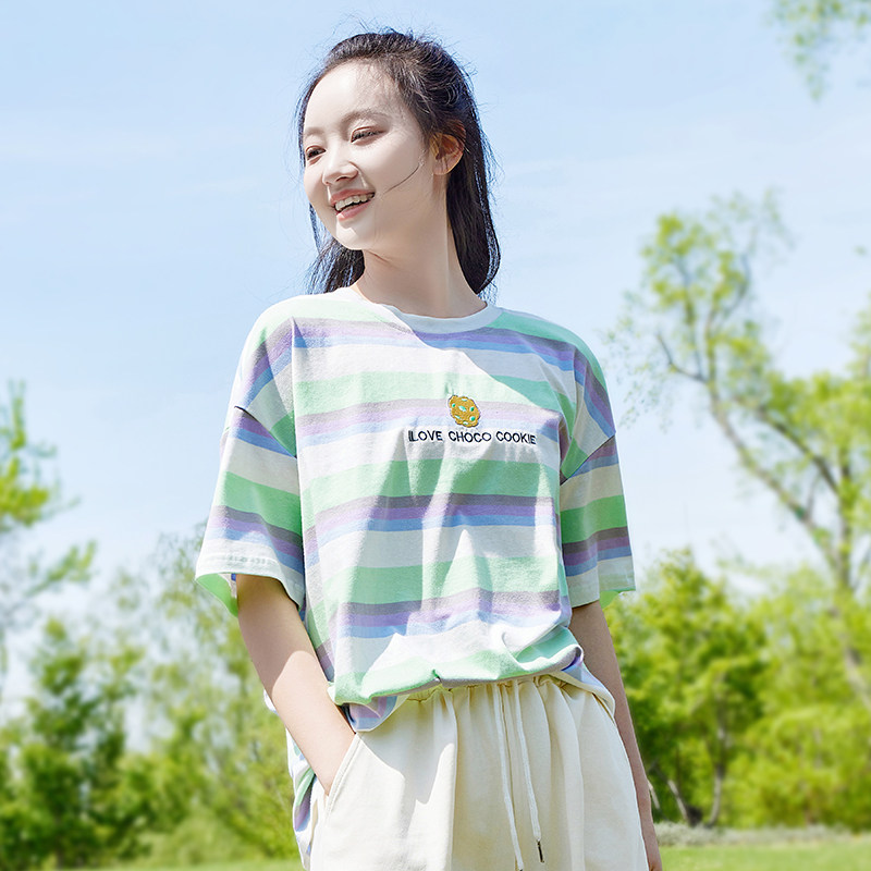 初中生夏装短袖T恤夏季新款女13岁学生时尚两件套高中生休闲短裤