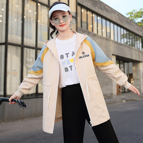 风衣女中长款学生秋装高中生上衣