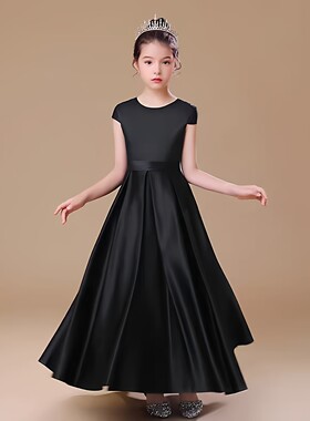 黑色女童学校乐团演出服半袖直销