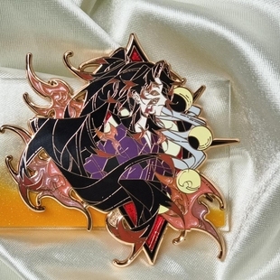 鬼灭之刃周边日黑金属徽章继国缘一继国严胜同人高颜值金属徽章