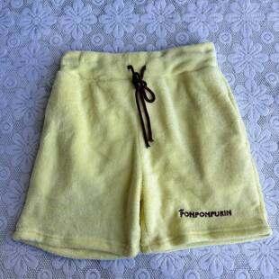 甜美日单字母绣花松紧腰有口袋珊瑚绒家居裤 5120 女秋五分休闲睡裤