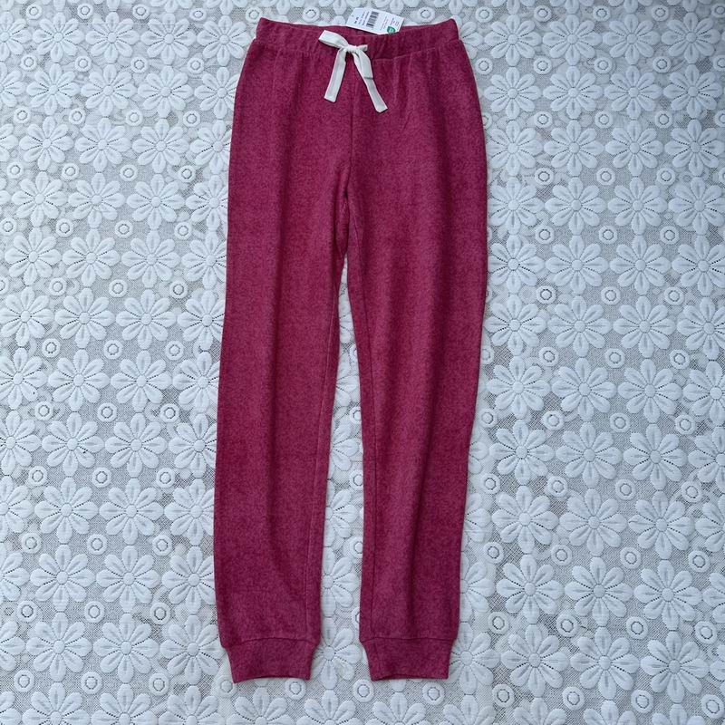 松紧腰抽绳棉软绒运动家居裤睡裤