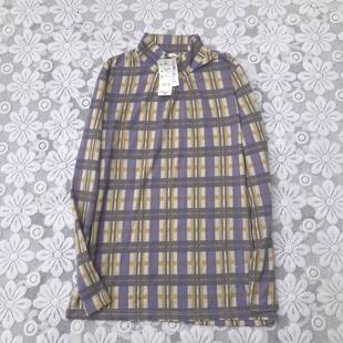 包邮 修身 日单半高领套头简约长袖 薄款 打底有弹力961 家居T恤女秋季