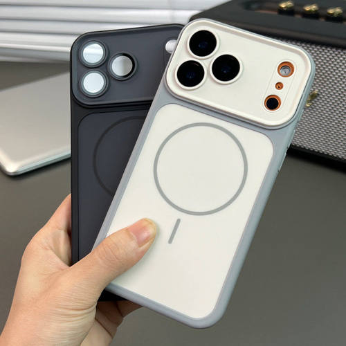 Sliding Lens Cover MagSafe Case for iPhone, Shockproof, Anti-Fingerprint, Privacy Protection