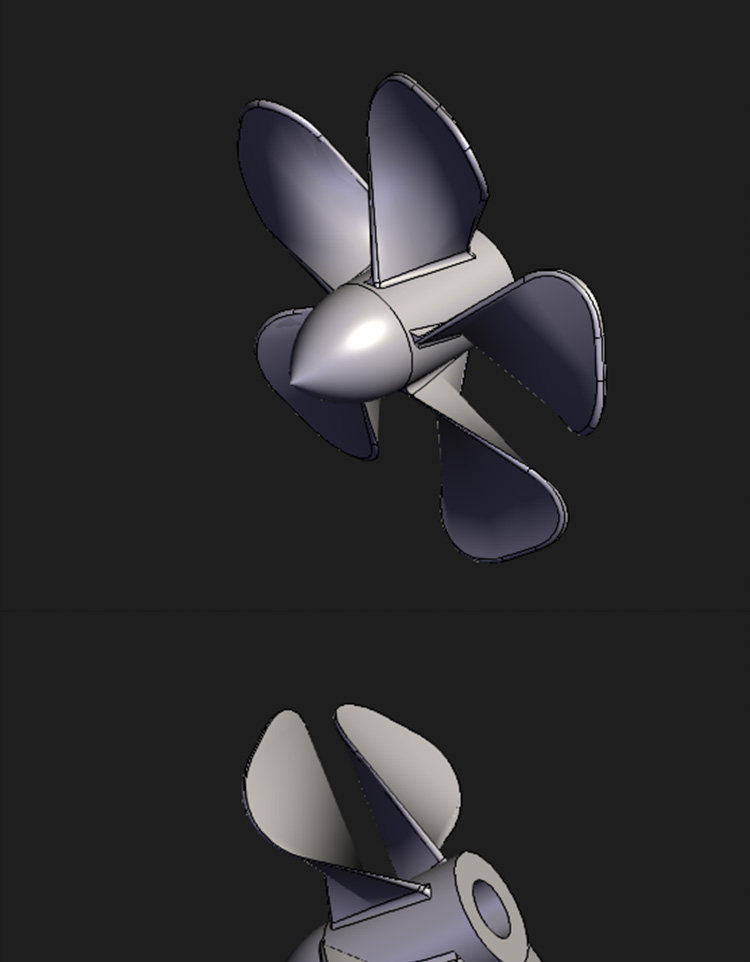 solidworks螺旋桨五叶558模型库sw素材3d工业ug设计proe三维catia