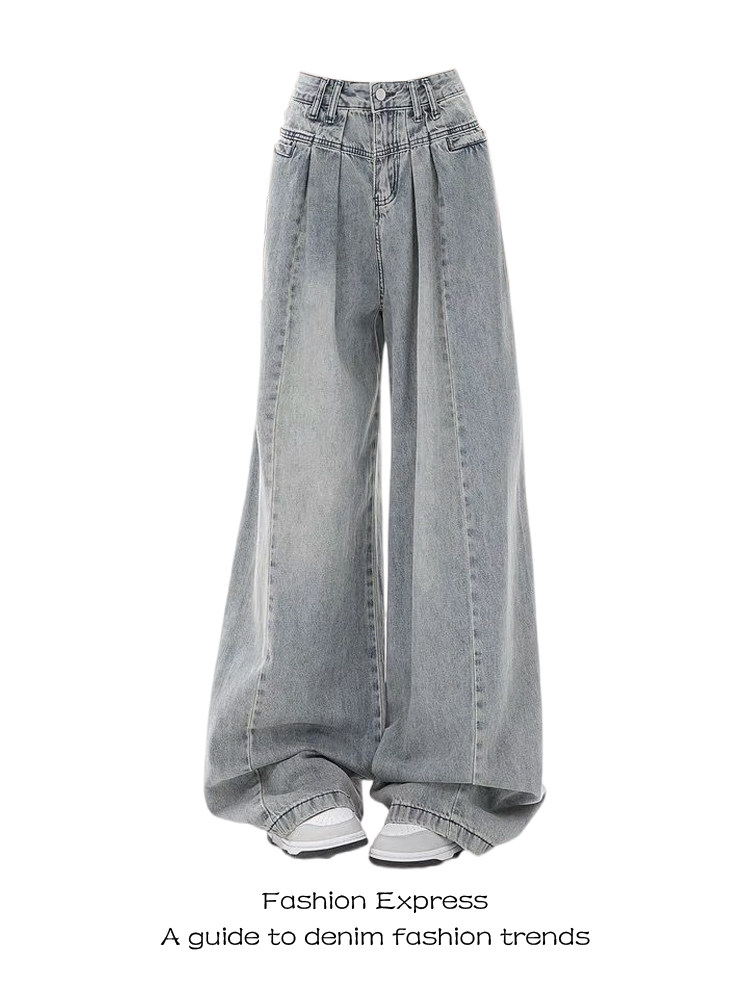 Affordable Vintage Pleated Wide-Leg Jeans | Taobao Fashion Deal - Product image 2