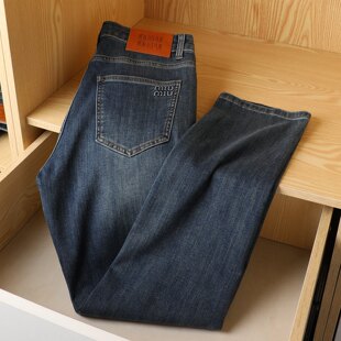 超柔牛仔！触感顺滑穿着舒适春夏弹力直筒水洗牛仔裤男士长裤