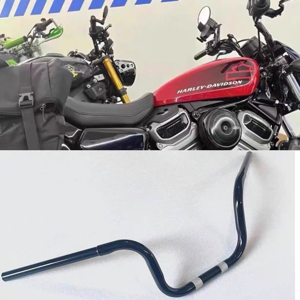 适用哈雷运动者S1250改装舒适车把 夜行者 975改装猿猴车把8英寸