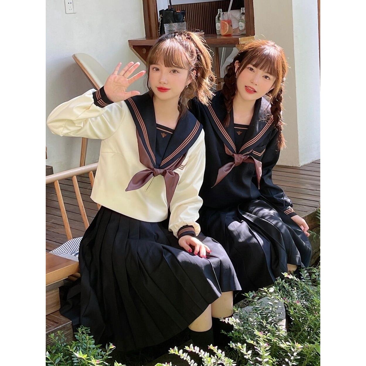 茶羽中jk制服套装原创新款正版日系水手服秋冬学院风班服女外套