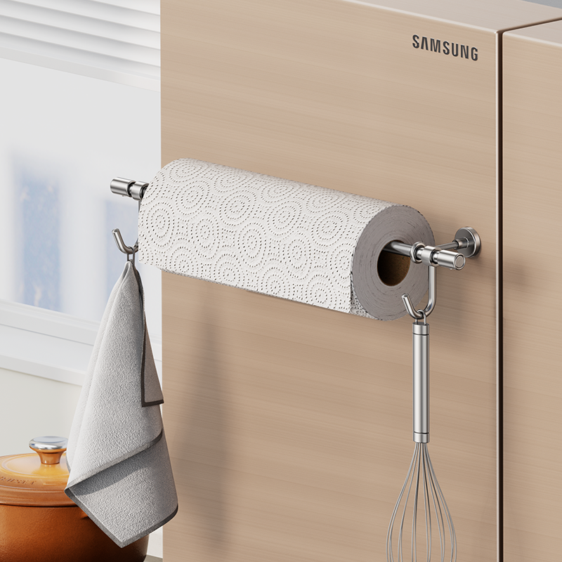 304不锈钢实心冰箱磁吸保鲜膜收纳杆免打孔厨房纸巾架挂架卷纸架,收纳整理,纸巾架,淘宝优惠券,粉丝福利购,淘宝优惠卷