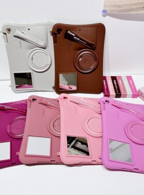 rhod海莉同款硅胶支架平板唇釉适用iPadpro保护套ipad 10苹果平板2024新款10.9英寸air5/A16镜子口红11寸mini