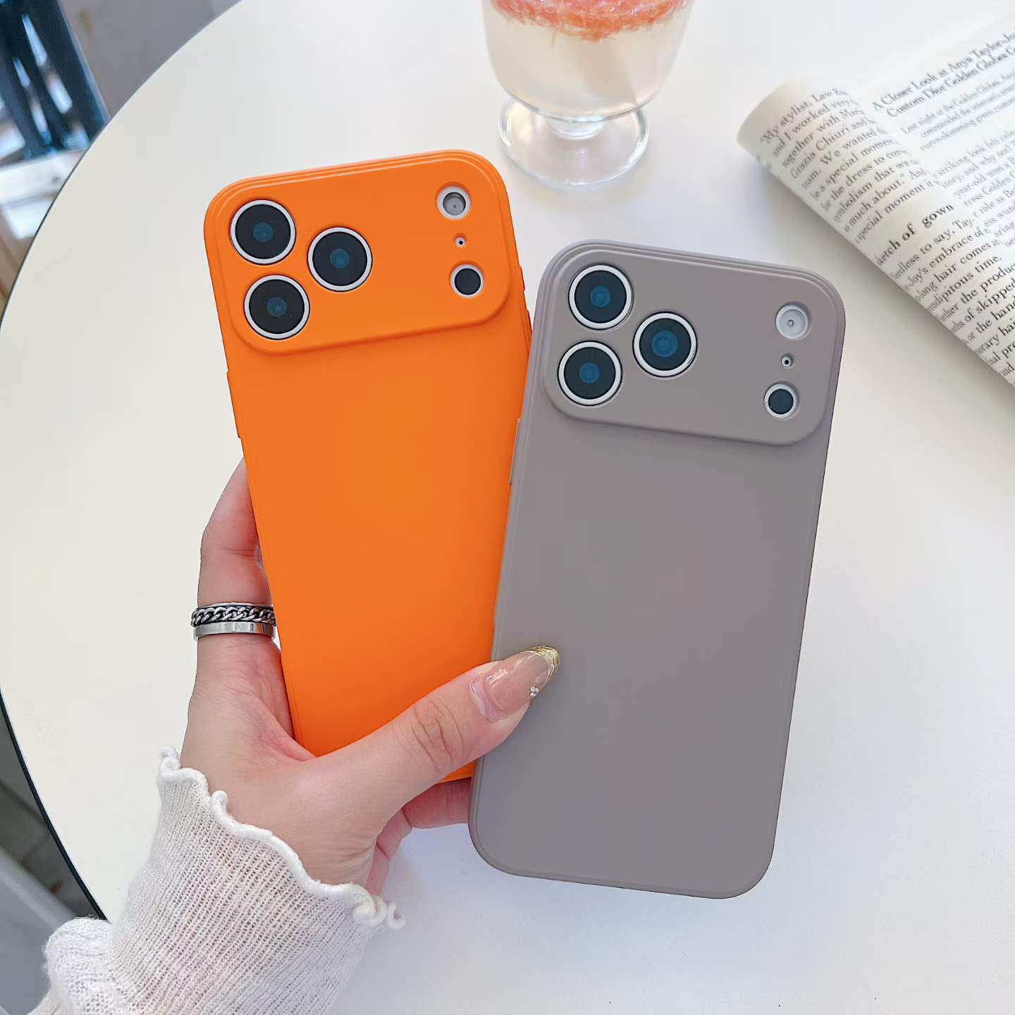 加厚磨砂硅胶16/17promax适用苹果14/15plus手机壳软胶iphone7/8P保护套6splus软壳防滑SE23简约纯色时尚大方