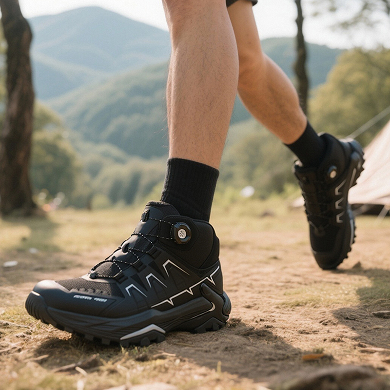 6765美骆世家户外高帮男女徒步登山鞋旋转扣防滑秋冬爬山鞋旅行鞋